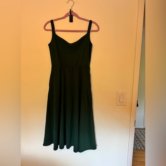 NEW Cobalt Street Sleeveless Midi Dress A Line Emerald Green Swing Medium NWOT - Picture 6 of 12